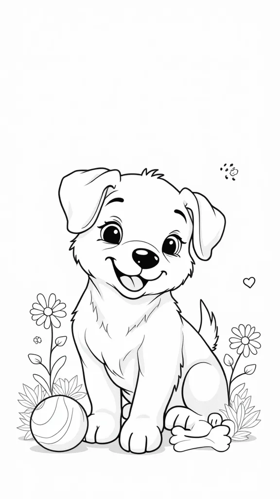 puppy coloring page free